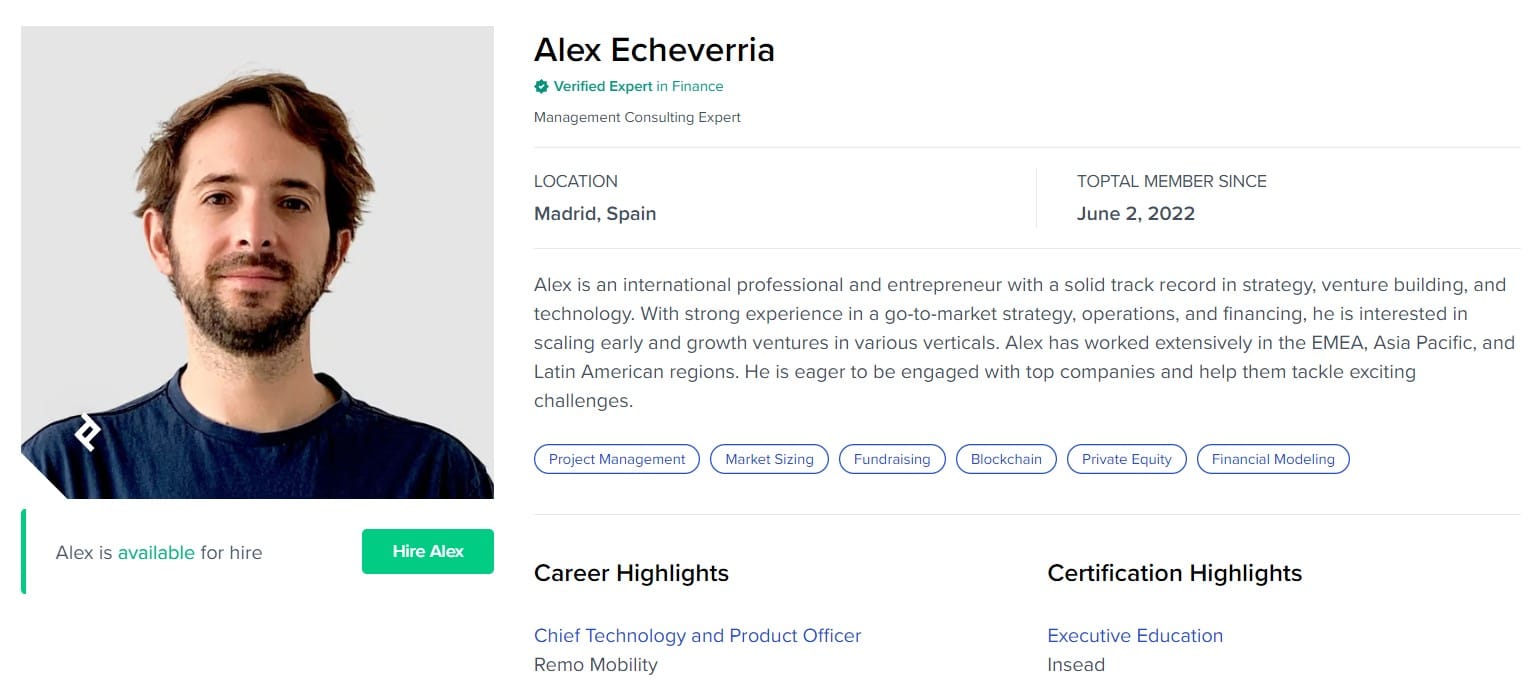 Blockchain Consultant - Alex Echeverria