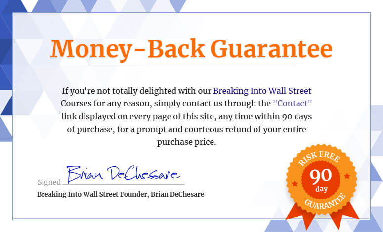 BIWS Money Back Guarantee